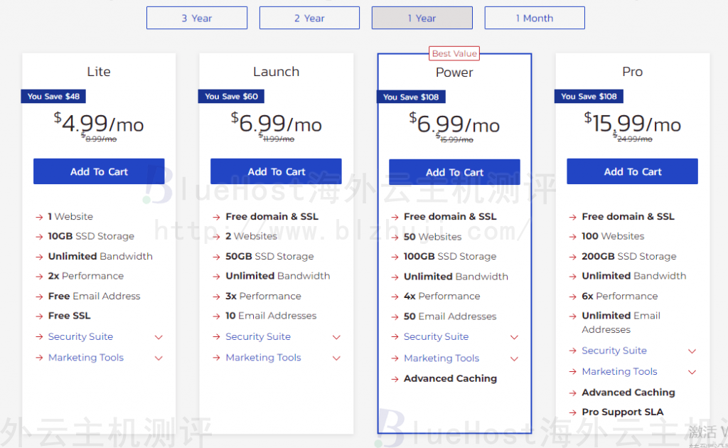 InMotionHosting美国主机价格表