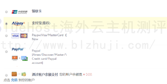 选择支付方式付款