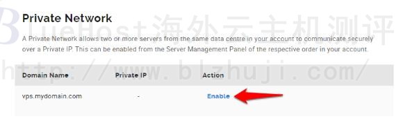购买BlueHost海外云主机后怎么启用专用网络