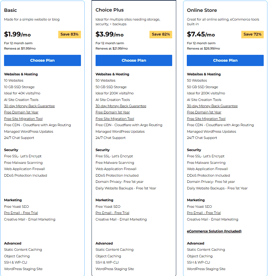 BlueHost WordPress主机